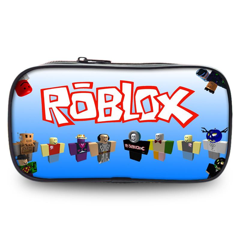 Вместительный пенал Roblox из прочной ткани Оксфорд с забавными рисунками для студентов