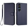 For Sony Xperia 1 VII Leather Case Wallet Stand Phone Cover with Wrist Strap