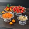 Round Fruit Plate Acrylic Cupcake Display Kitchen Supplies Dinner Plate