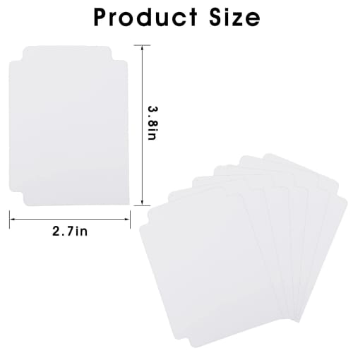 50 White Trading Card Dividers, Matte Card Page Dividers with Tabs, Plastic Dividers for Cards and Playing Cards, Perfect for Office Games, Sports Gat