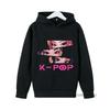 Аниме K-pop Девочки Охотник на демонов Мультяшные Девочки Толстовка с капюшоном Теплая Детская Волна Мода Повседневные Топы Повседневная Одежда Полиэстер
