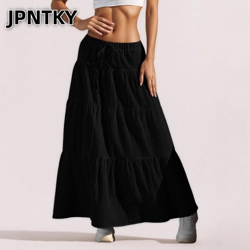 Женская модная повседневная юбка JPNTKY с однотонным принтом