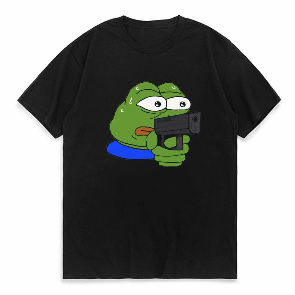 Green Frog Who Loves Drinking Strawberry Flavored Milk Tshirts Women Soft Cool T-Shirt The Frog