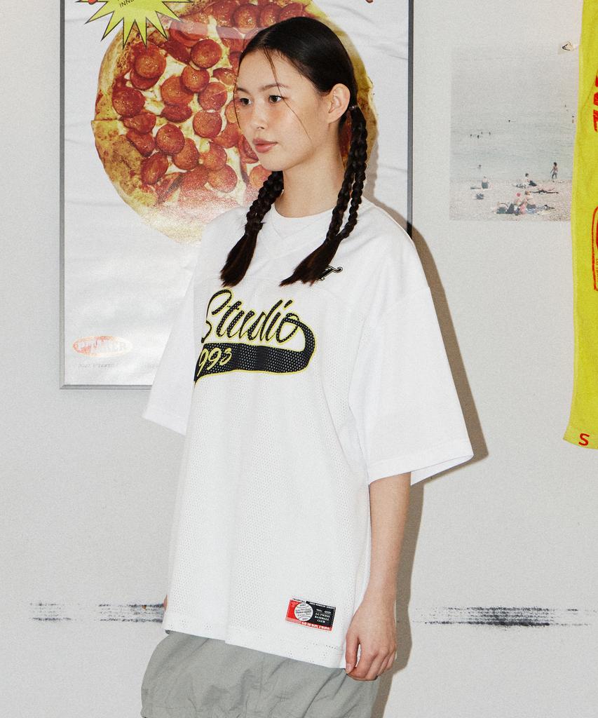 1993STUDIO [Lg Twins] Сетчатая футболка-джерси_Белый