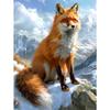 5d DIY Алмазная картина, вышивка крестом, снежная гора, лиса, алмазная вышивка, мозаика, животное, полный круглый дрель, домашний декор, искусство