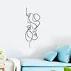 Wall Ornament Minimalist 3D Face Line Art Silhouette Wall Hanging Iron Abstract Craft for Home Decoration