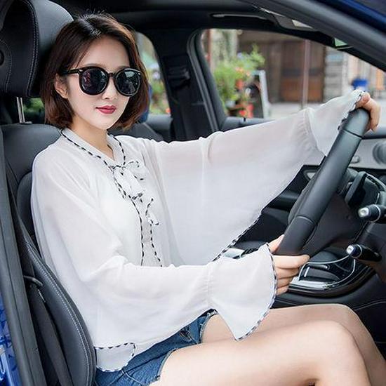 Женский ультратонкий летний шелковый платок-шаль для защиты от солнца