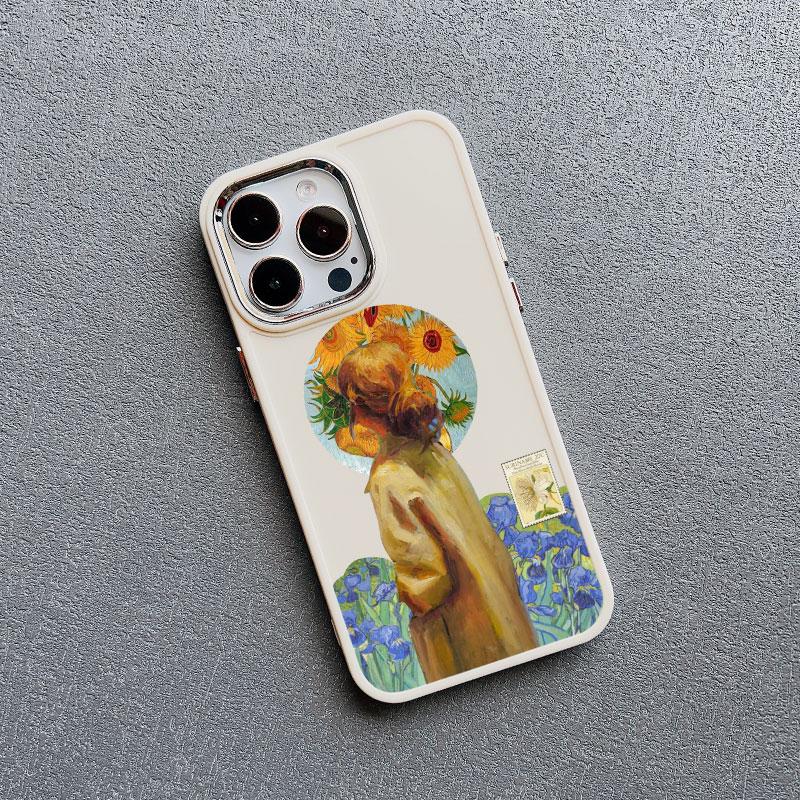 Силиконовые чехлы для телефона с художественной росписью для iPhone 11 12 13 14 15 Pro Max X XS XR 7 8 Plus SE 2020 15 14 Plus Ударопрочный чехол