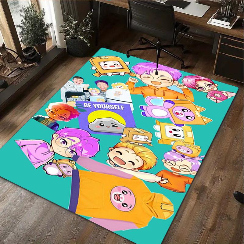 Lankybox Home Office Decorative Rug Room Computer Chair Area Rug Holiday Gift