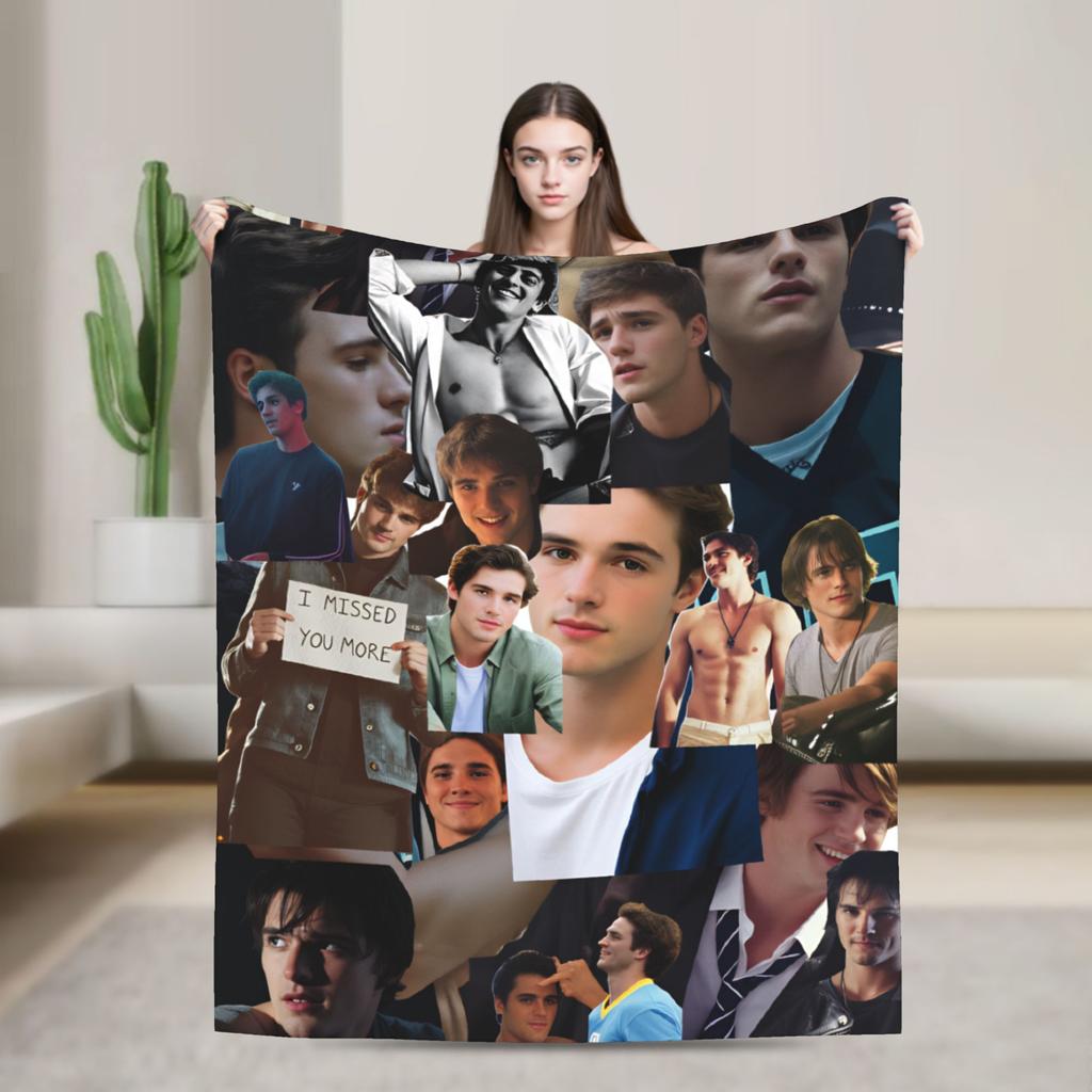 Jacob Elordi Blankets Quality Soft Warm  Throw Blanket Winter Travel Office Couch Bed Print Bedspread