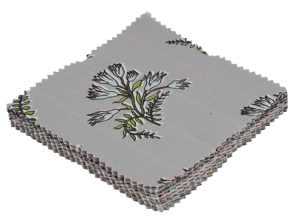 Soimoi Florals Print  Precut 5-inch Cotton  Fabric  Quilting  Squares  Charm Pack DIY Patchwork Sewing Craft-Light FR