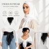 Lace Trim Shawls Solid Color Wraps Fashion Square Scarf  Beach