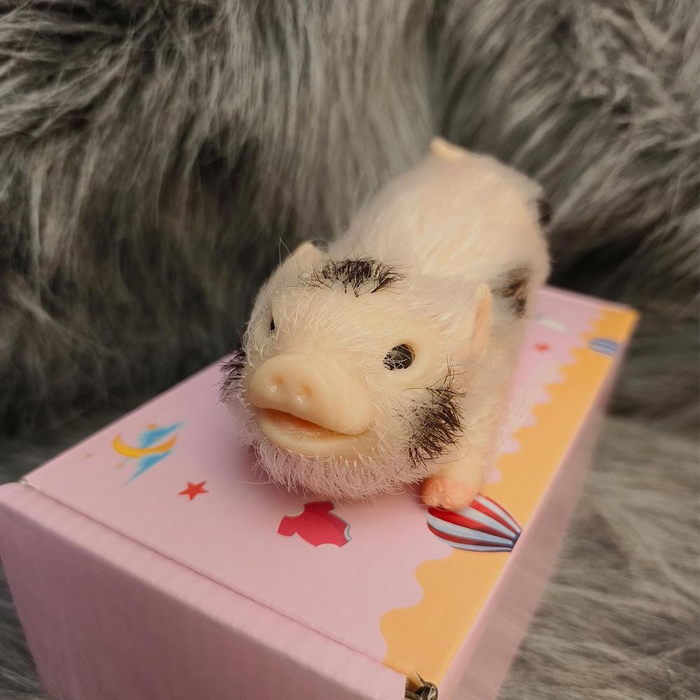 Миниатюрная кукла-реборн, питомец, свинья, экологичная, мягкая, силиконовая, музыкальная, поросенок, кукла-реборн, милая, мультяшная, свинья, кукла-младенец, детские игрушки для снятия стресса