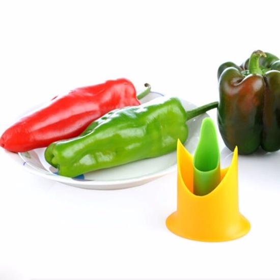 2Pcs / set Creative Pepper Corer Slicer Устройство для удаления семян перца