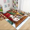 Christmas Puppies Kitten Carpet Rug Soft Washable Anti Slip Home Living Room Sofa Mats Personalized Christmas Rug