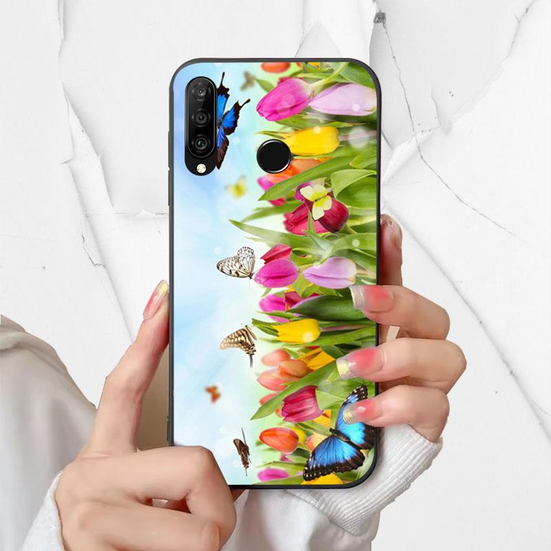 Чехол для телефона Huawei P30 Lite Силиконовый чехол MAR-LX1A Модный Расписной Ударопрочный Мягкий Fundas Для Huawei Nova 4e Чехол P30Lite