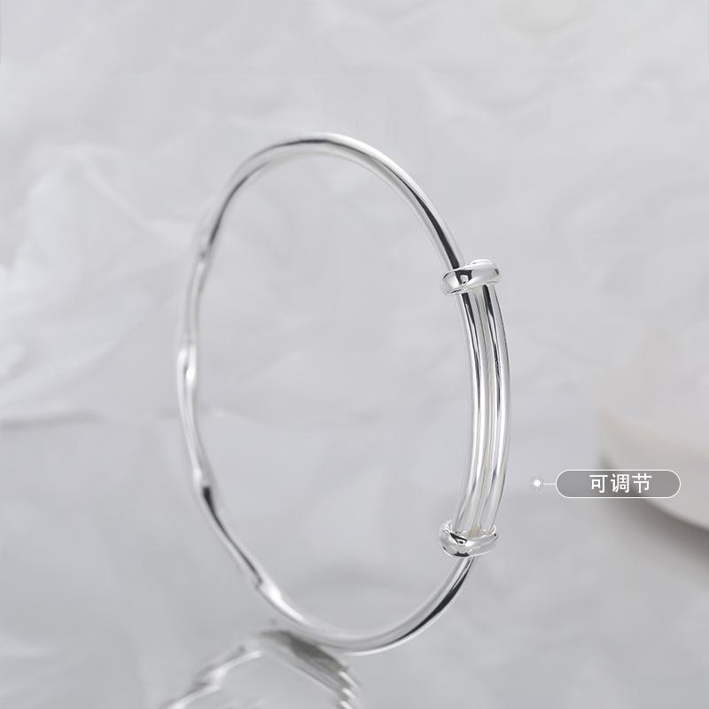 S999 Серебряный браслет для ног, женский браслет Mobius с уникальным дизайном, простой браслет с кольцом, молодежный регулируемый браслет, модный