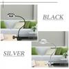 Flexible Dimmable USB LED Reading Lamp Next to Desk (Black)
