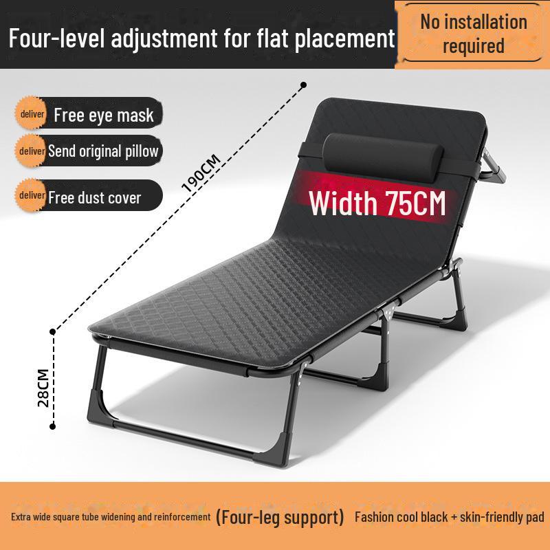 Портативная складная кровать-реклайнер для офиса, дома или пляжа — идеально подходит для сна и перерывов