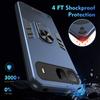 KEYSION Противоударный бронированный чехол для Infinix Hot 60i 5G Мягкий силикон+ПК Металлическое кольцо-подставка Задняя крышка телефона для Infinix Hot 60i 5G