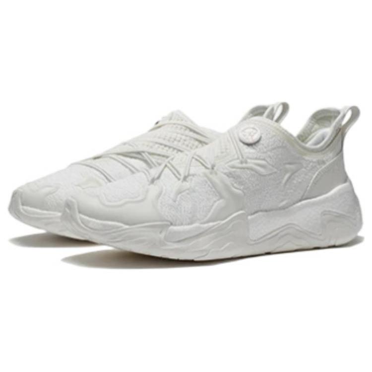 Li Ning Коллекция Джеки Чана Низкие спортивно-повседневные кроссовки Мужские Шампанское Белый AGLS075-2