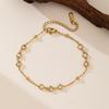 316L Stainless Steel New Trend Gold-plated Jewelry Set Elegant Style Embed Zircon Woman Charm Chain Necklaces Bracelet