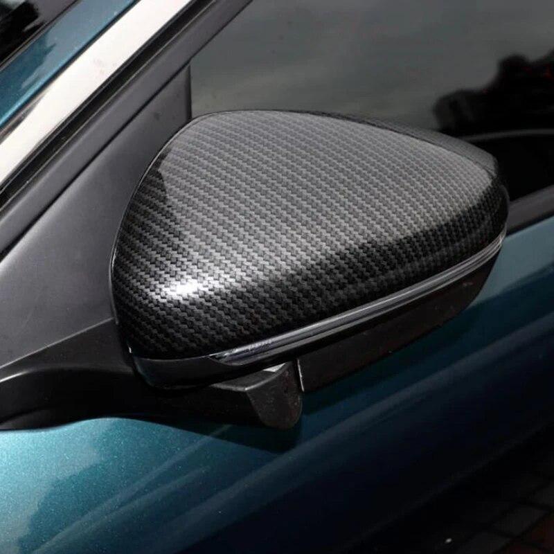 Новая хромированная крышка зеркала заднего вида в стиле углеродного волокна для Peugeot 5008 2017 2018