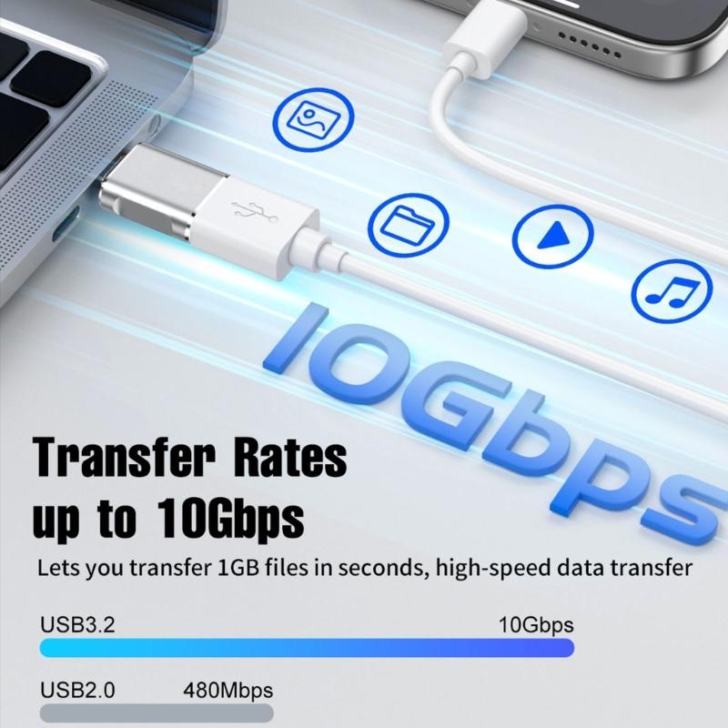 Металлический USB-конвертер на Type C (папа) OTG для универсального подключения устройств, 10 Гбит/с, быстрая передача данных, 100 Вт, 3 А, быстрая зарядка