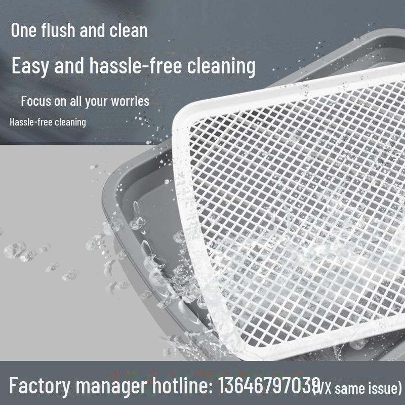 Очень большой плоский туалет для собак с колоннами — без брызг, легко чистится для собак всех размеров