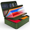JUNDUN Document Fireproof Document Box with Fireproof Case with File Portable Fireproof Bag Storage Box Holder for Documents and Green Organizer,
