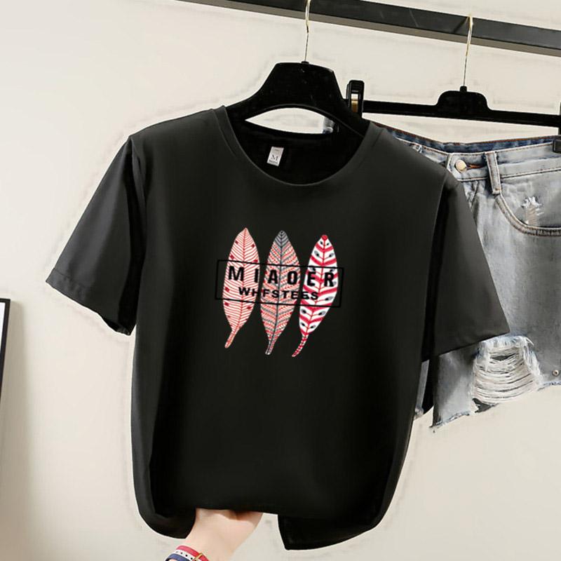 Summer Casual Loose Student T Shirt Women's Harajuku Letter Print Short Sleeve T-shirts Women Y2k Tops