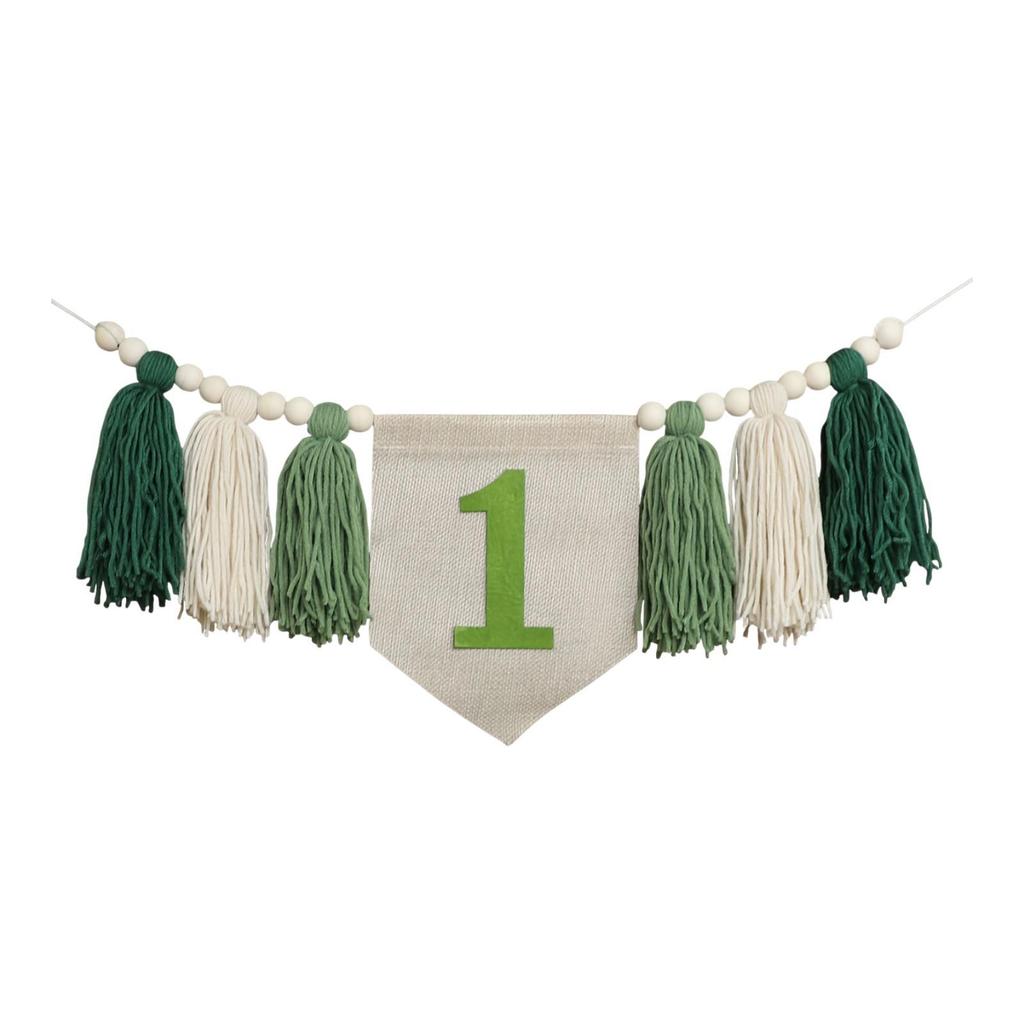 Баннер на стульчик для кормления Мальчики Девочки Украшение на день рождения Декор детской комнаты Реквизит для фото на день рождения 1 Баннер на день рождения для стульчика для кормления