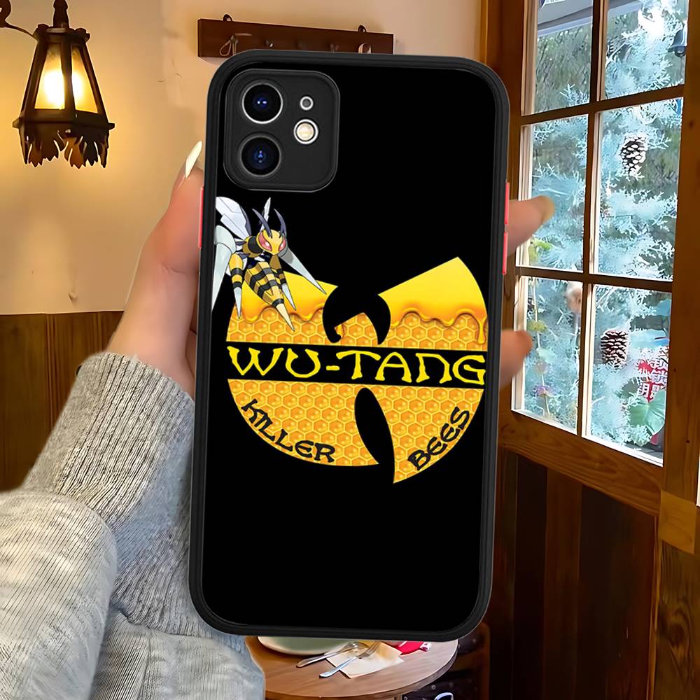 Модные тренды WU-T-TANG CLANs Для IPhone 16 15 14 13 12 11 Pro Max X XS MAX Plus Полупрозрачный черный чехол для телефона
