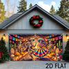 A large-sized 2D flat-print banner featuring a Halloween dance theme - highly suitable for use as a garage door decorati