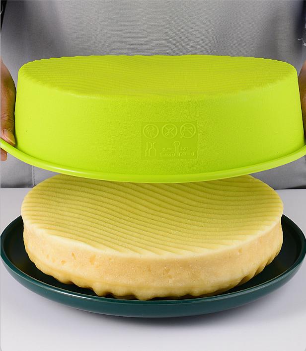 Бытовая круглая силиконовая форма для выпечки торта