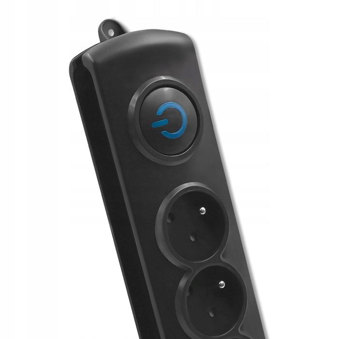 Qoltec surge protector power strip 6 sockets 1.8m
