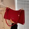 Fashion Wedding Bag Women's  New Temperament Simple Shoulder Underarm Bag Luxury Designer Red Bride Handbags Trend