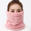 Faux Fur Plush Infinity Scarf Solid Color Soft Neck Gaiter Cute Plain Coldproof Neck Warmer Ski Mask for Women Daily Uses Winter Outdoor