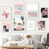 Pink Fashion Beach Heels Bike Sea Car Flower Cocktail Wall Art Posters And Prints Canvas Painting Pictures For Living Room Decor No Frame