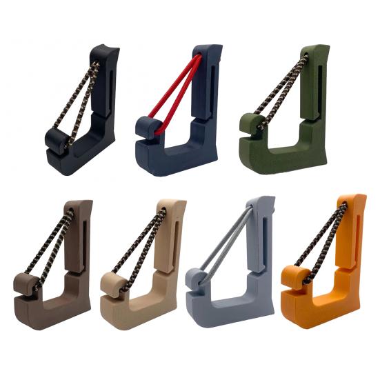 1/2 шт. Аксессуары-клипсы U-образный дизайн Подвесной крепежный буксировочный крюк с регулируемым черным плетеным тросом Удобная регулируемая клипса