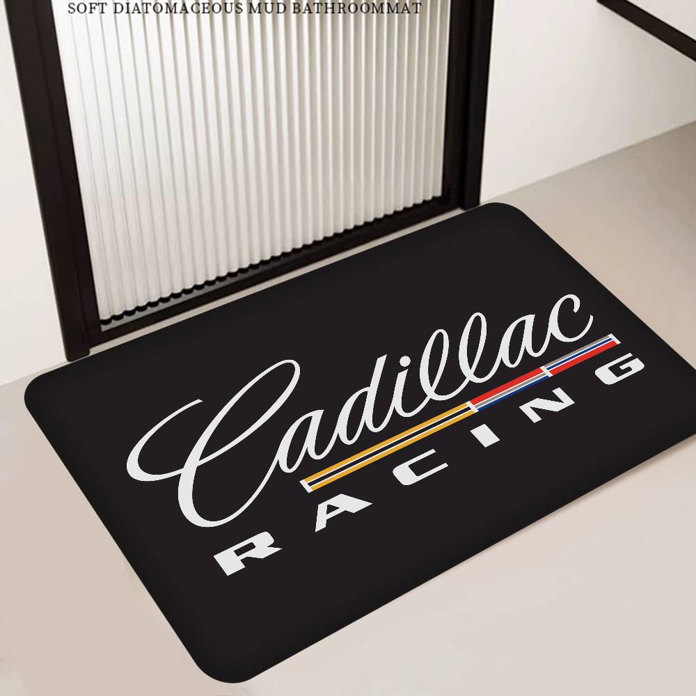 AABKH1 C-Cadillac Car Door Mat Washable Non-Slip Living Room Sofa Chairs Area Mat Kitchen Doormat Area Rug