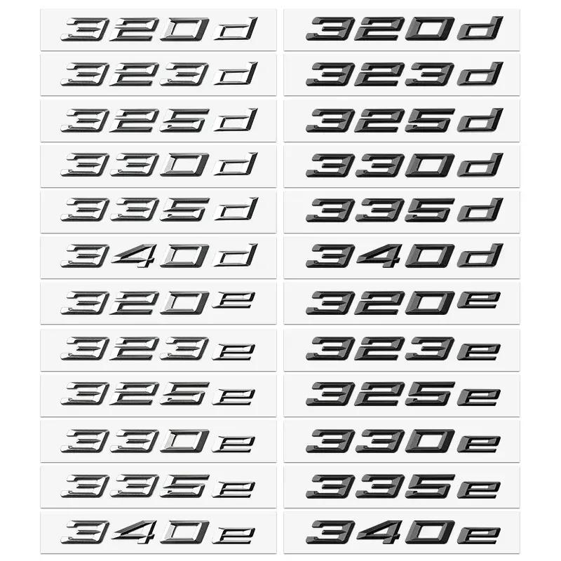 316i 318i 320i 335d 340d 320e 323e ABS Trunk Boot Emblem Letter Badges Car for BMW M 3-series Glossy Black Accessories