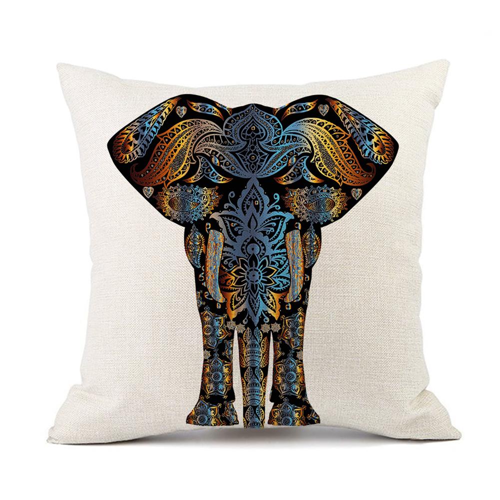 Elephant Print Pillowcase 45*45cm Sofa Cushion Case Pillow Cover Bedding Accessories