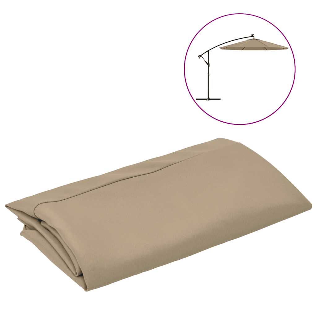 Replacement Cover for Cantilever Umbrella Taupe 350 cm