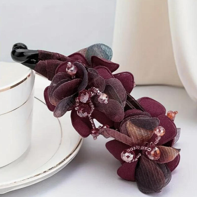 Цветочная заколка для волос держатель для хвостика прочный долговечный сильная фиксация плетение нескользящие французские заколки заколка-краб для прически