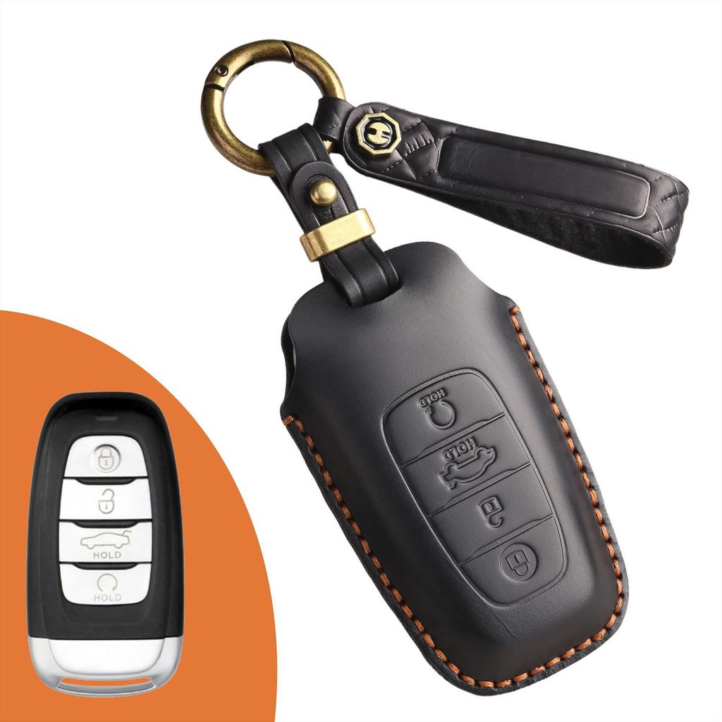 Ретро чехол для ключа подходит для Hongqi h5 h7 старый автомобиль ручной работы кожаный чехол для защиты ключа кольцо.