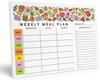 Inkdotpot Weekly Meal Planner Notepad 7"x10 , "Kitchen Menu" Magnetic Meal Planning Pad with Tear Off Grocery S-54 Sheets