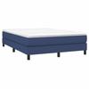 3144083 vidaXL Lit à sommier tapissier avec matelas Bleu 140x200 cm Tissu