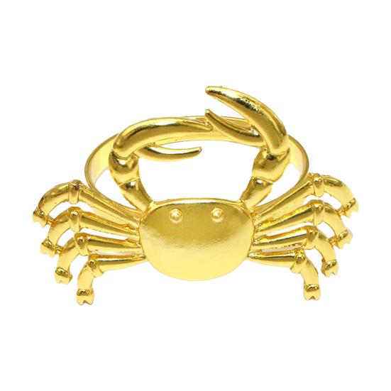 Yousheng Crab Napkin Ring, Reusable Metal Napkin Holder, Coastal Crab Napkin Holder for Summer Gatherings Beach House Parties