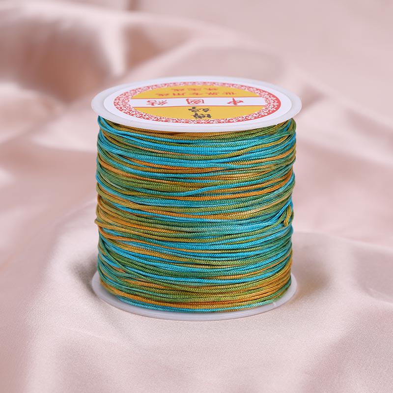 Цветной градиентный шнур для браслета ручной работы с нефритовым оттенком - 100 м плетеный шнур своими руками для подвесок